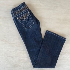 Miss Me Jeans 28 X 34 rhinestone lace
